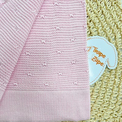 Manta de Linha Ponto Alto - Rosa Bebê